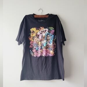 Rick & Morty black animated men's short‎ sleeve t-shirt size XL